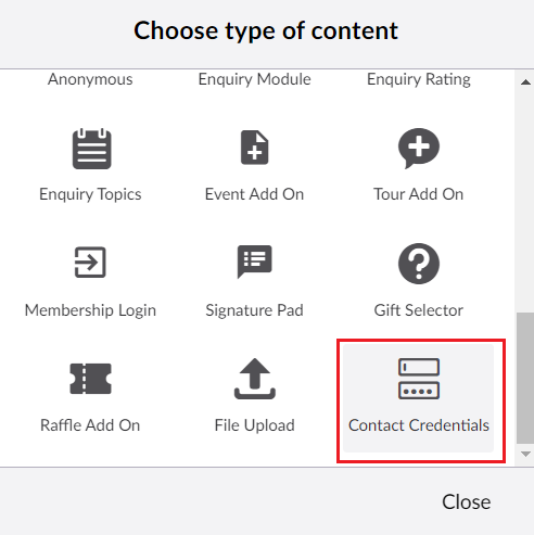 AddContactCredentials