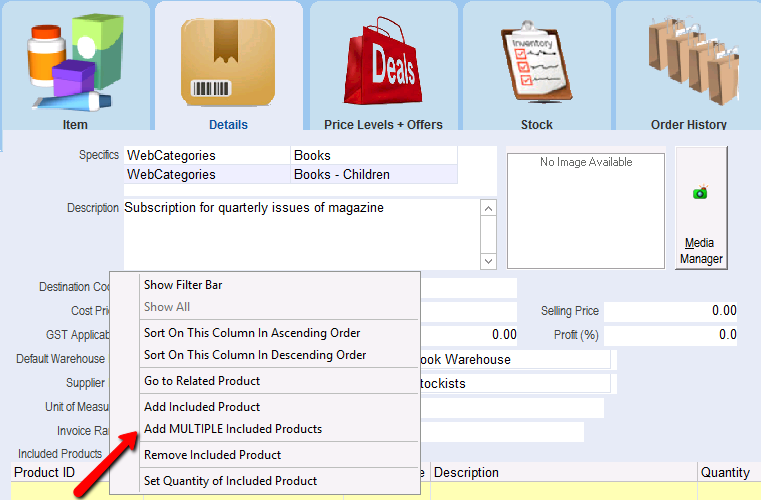 AddMultiProduct