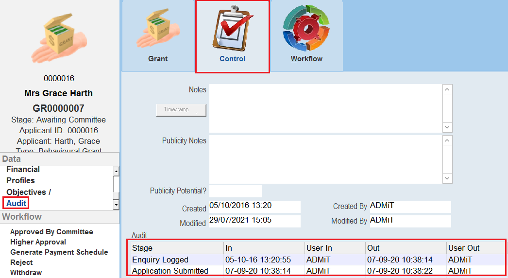 AuditControlLog