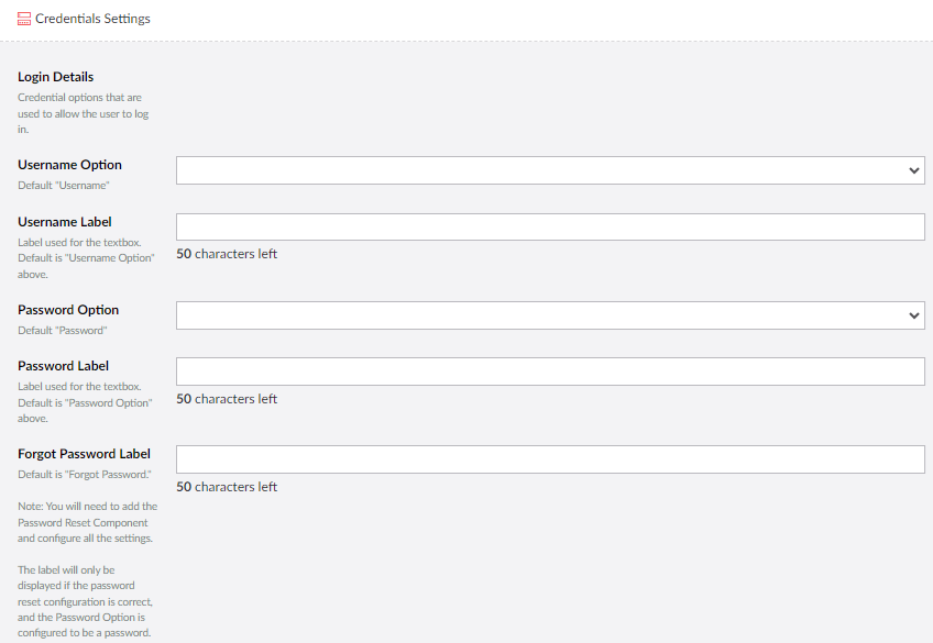 CredentialsConfigFullPage