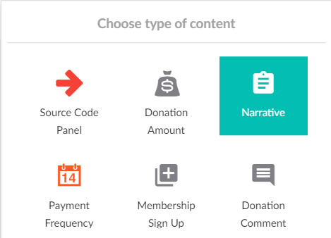 DonationNarrativeSelect