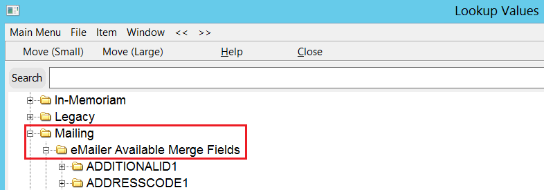 eMailerMergeLookup