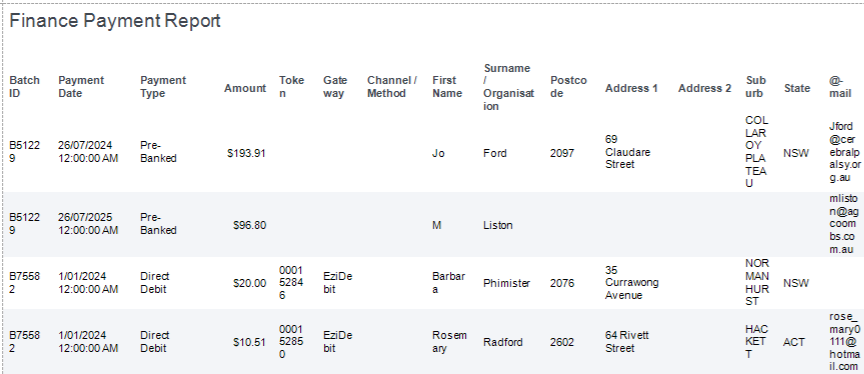 FinancePaymentReport