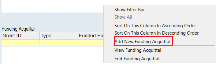 FundingAcquittal