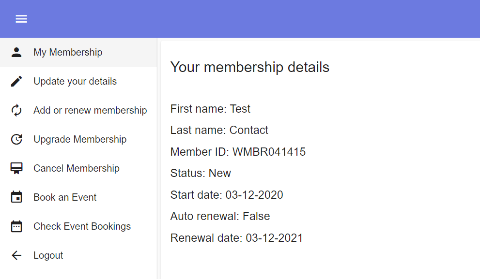MembershipPortalSummary