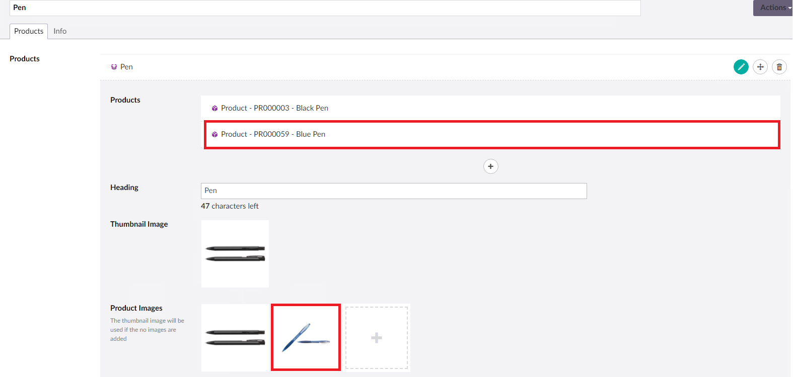 MerchandiseBluePenCMS