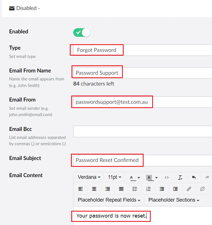 PasswordResetEmailSettings