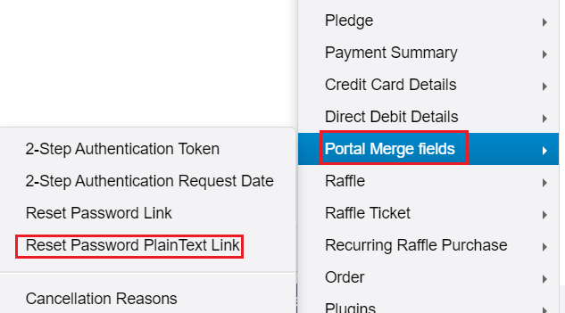 PortalMergeFieldsForgotPassword