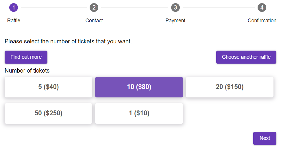 PurchaseTicketsRafflesInterface