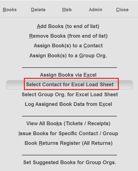 SelectContactExcel