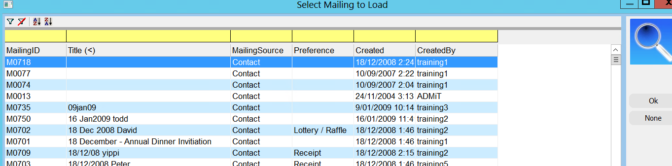 SelectMailing