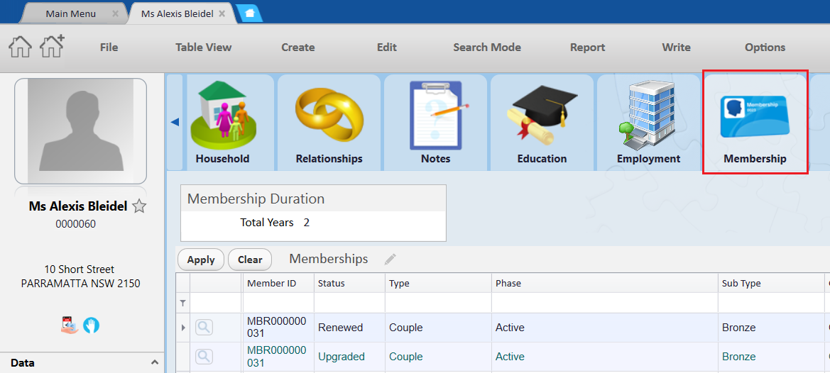 SelectMembershipContact
