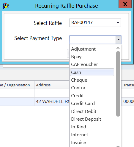 SelectRecurringPaymentType