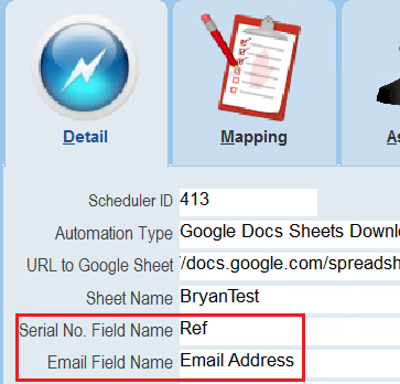 SerialNumberEmailGoogleDocs