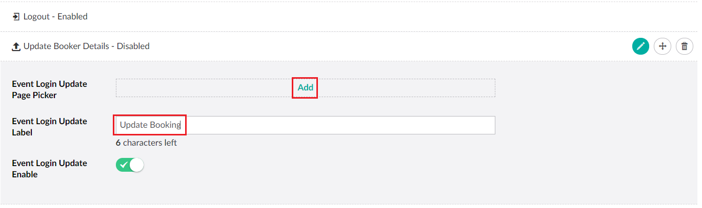 UpdateBookingLabelAdd
