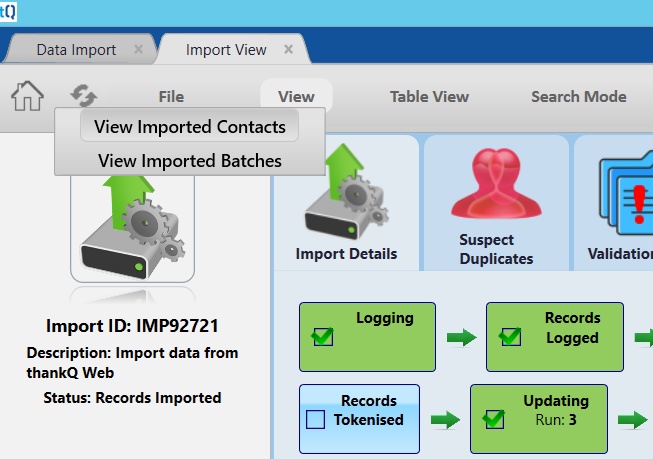 ViewImportedBatchesContacts