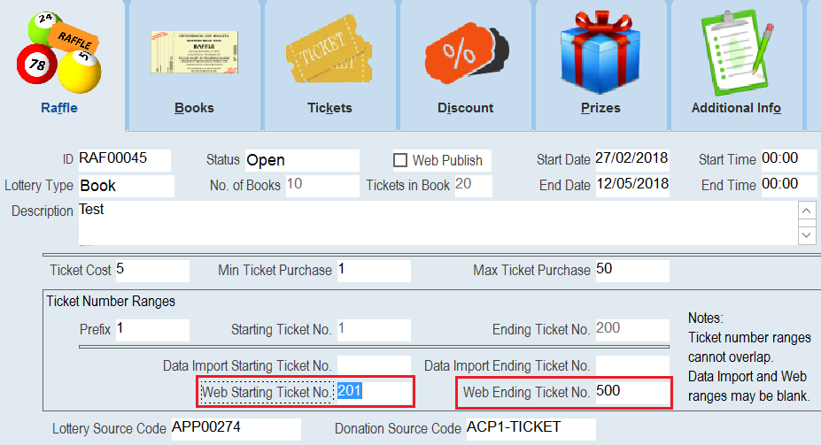 WebStartAndEndTicketNumbers